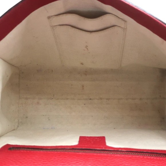 Gucci GG Marmont Small Top Handle Bag Red Grained Leather Crossbody - Picture 9 of 12